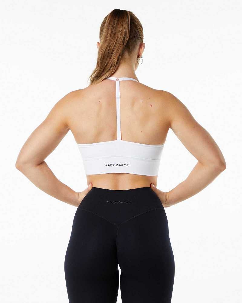 Sujetador Deportivo Alphalete Alphalux Wonder Mujer Blancos | Mexico-279105