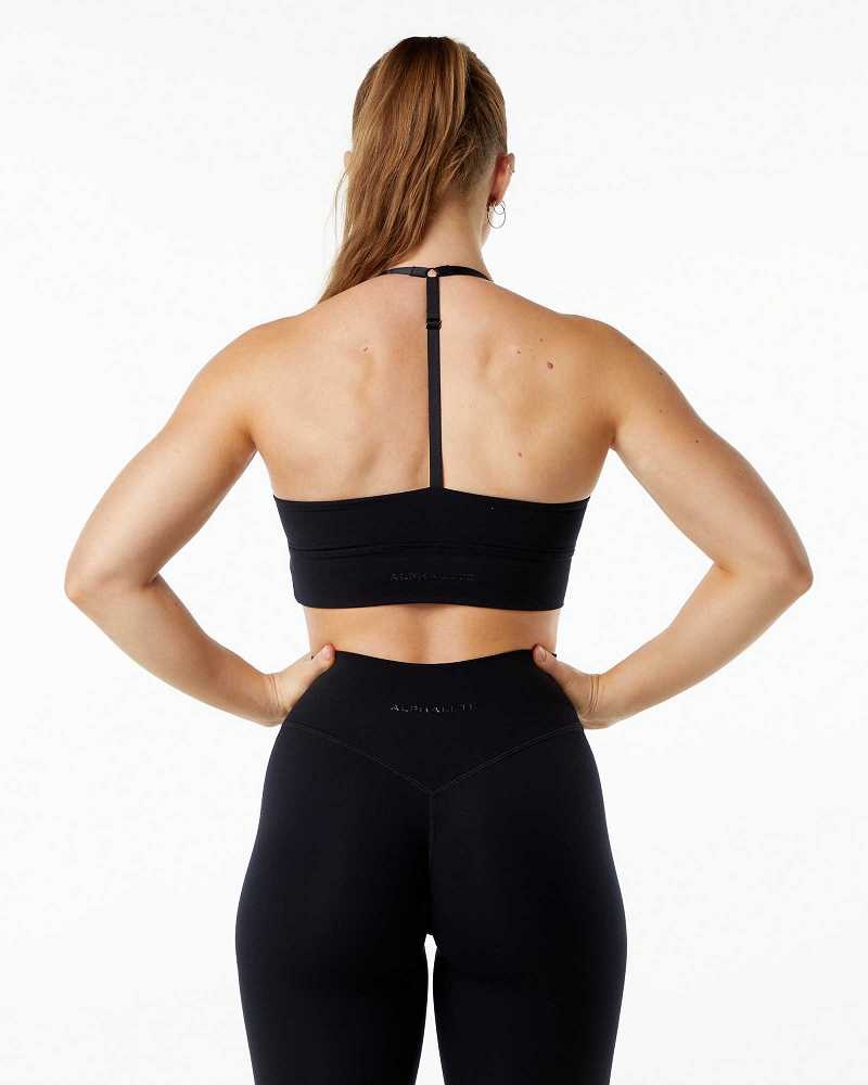 Sujetador Deportivo Alphalete Alphalux Wonder Mujer Negros | Mexico-139725