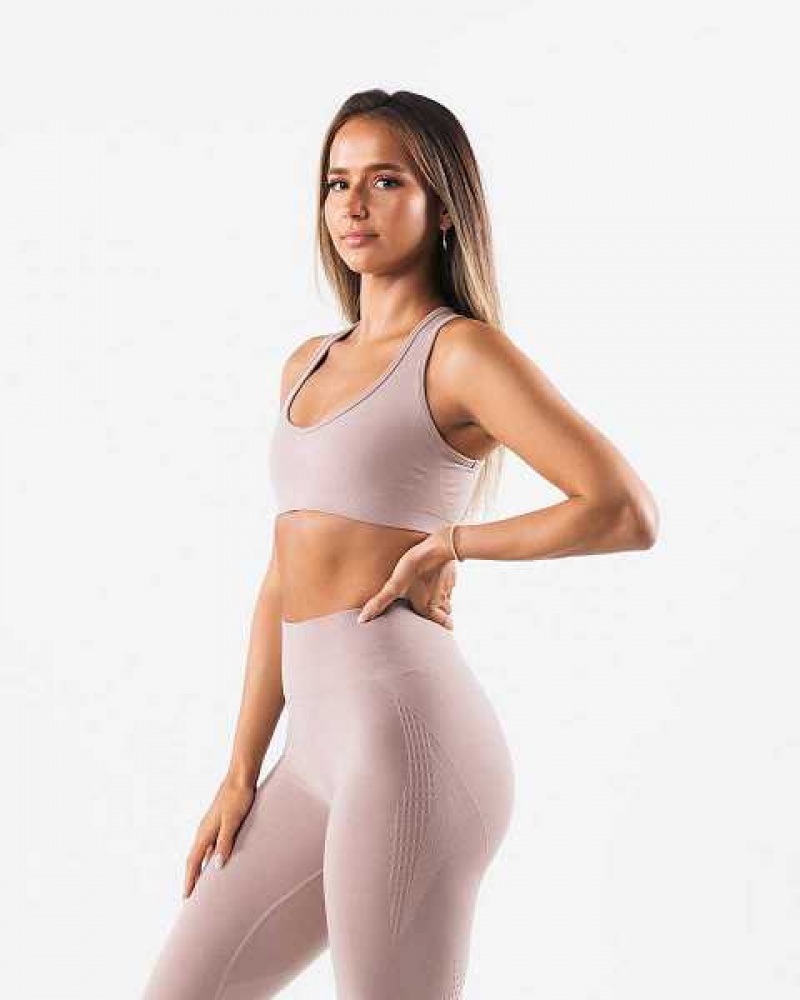 Sujetador Deportivo Alphalete Amplify Contour Mujer Marrom | Mexico-216705