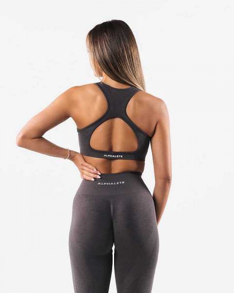 Sujetador Deportivo Alphalete Amplify Contour Mujer Grises | Mexico-563910