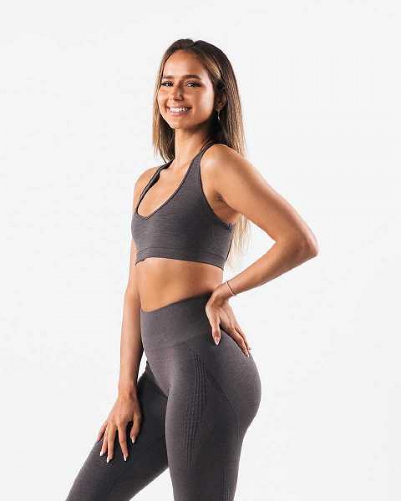 Sujetador Deportivo Alphalete Amplify Contour Mujer Grises | Mexico-563910