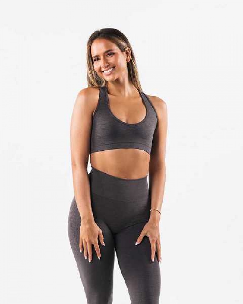 Sujetador Deportivo Alphalete Amplify Contour Mujer Grises | Mexico-563910