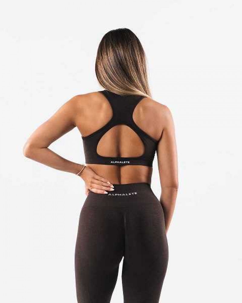 Sujetador Deportivo Alphalete Amplify Contour Mujer Marrom | Mexico-182637