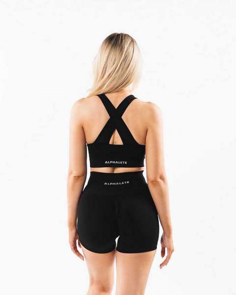 Sujetador Deportivo Alphalete Amplify Mujer Negros | Mexico-692845