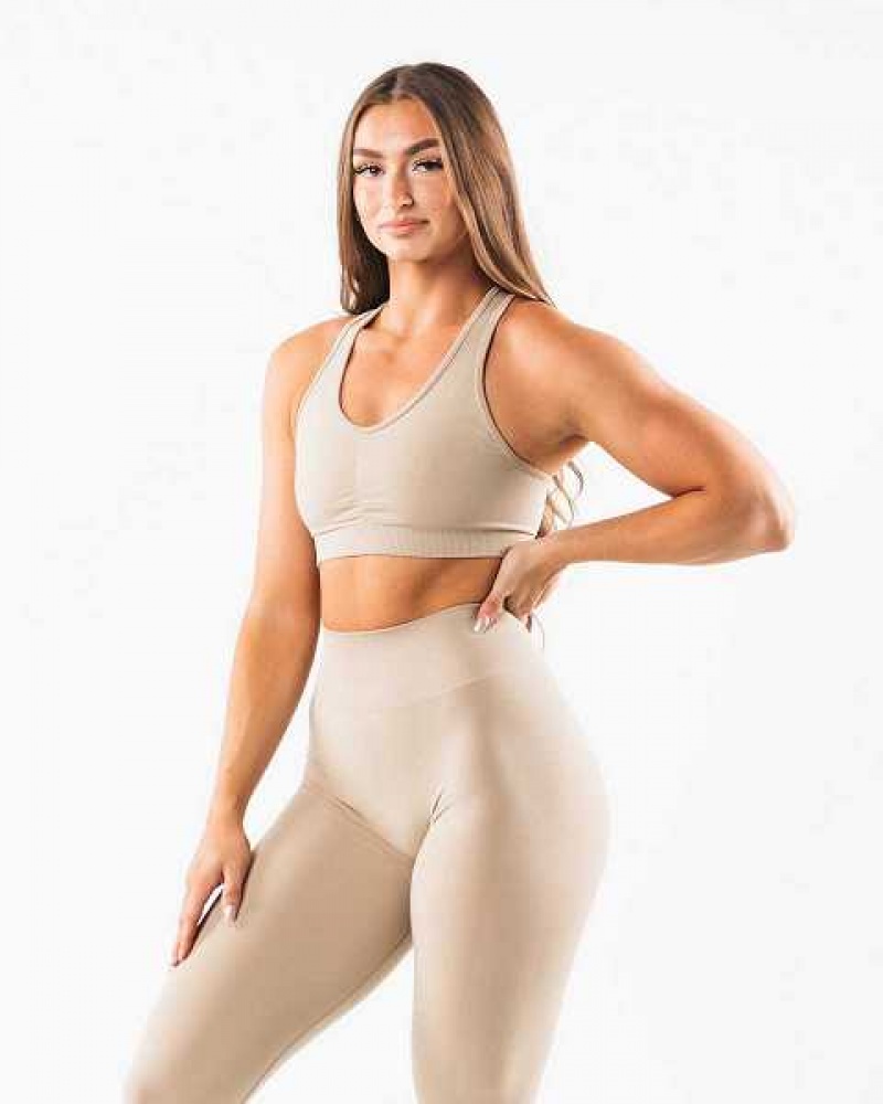 Sujetador Deportivo Alphalete Amplify Mujer Marrom | Mexico-941085