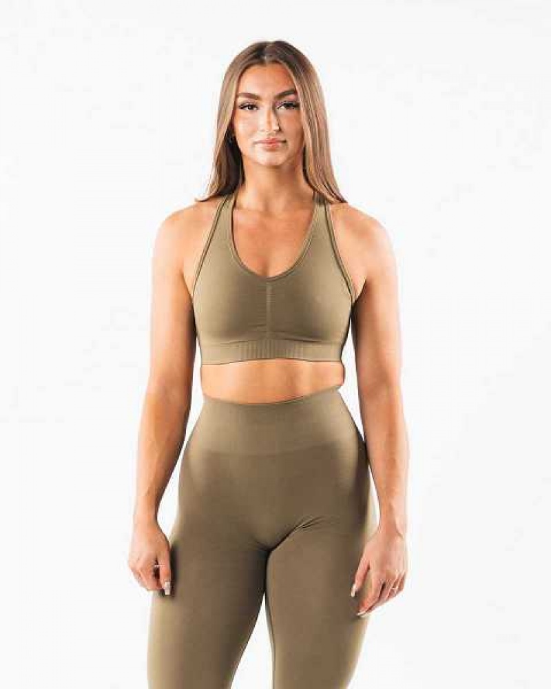 Sujetador Deportivo Alphalete Amplify Mujer Verdes | Mexico-284506