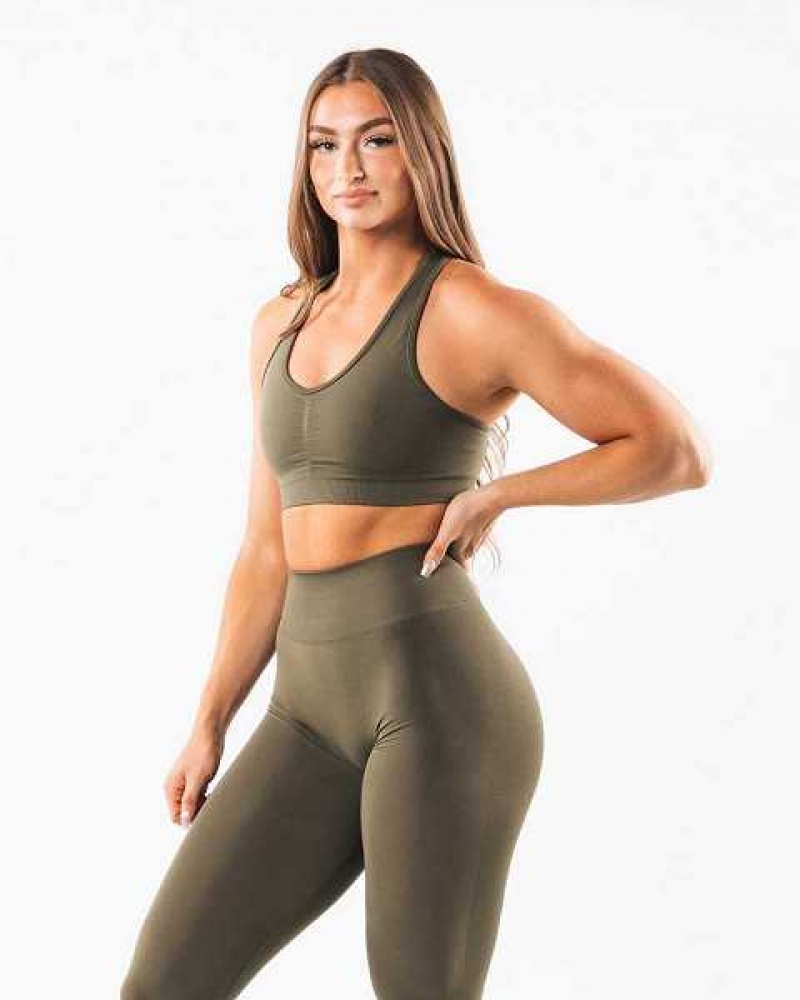 Sujetador Deportivo Alphalete Amplify Mujer Verdes | Mexico-850294