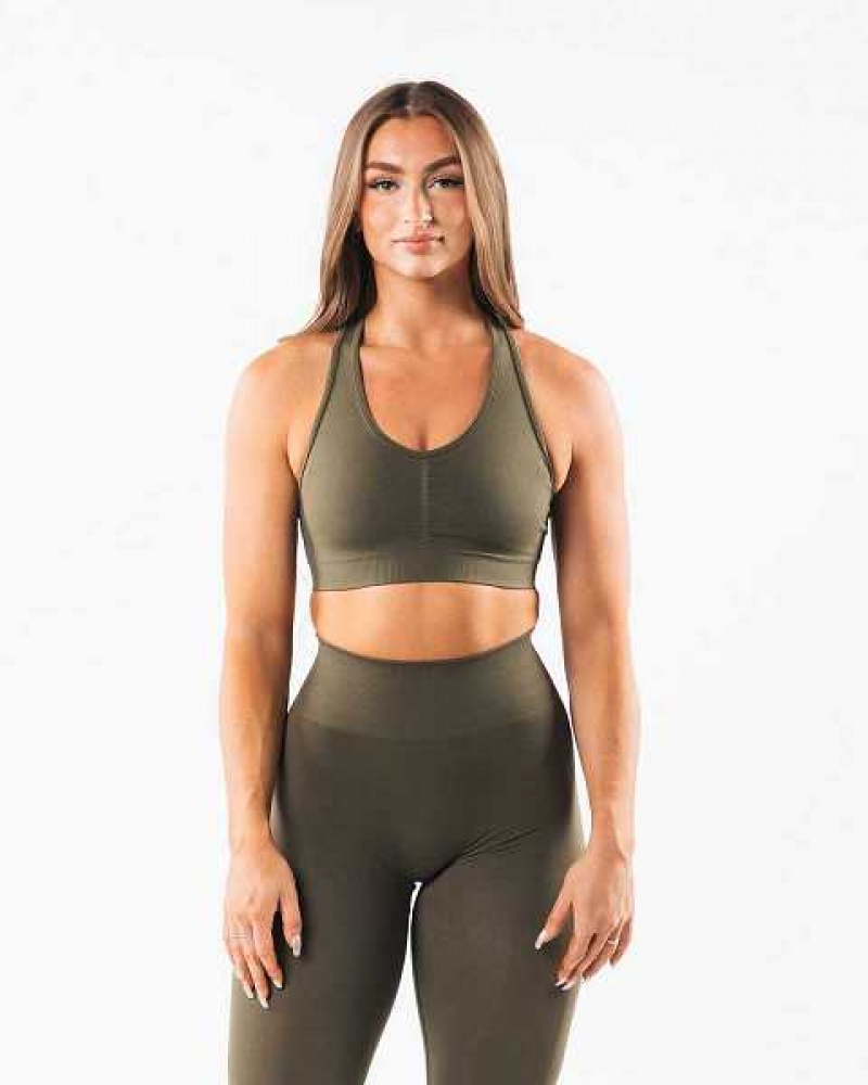 Sujetador Deportivo Alphalete Amplify Mujer Verdes | Mexico-850294