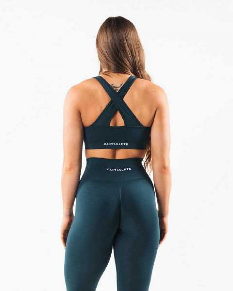 Sujetador Deportivo Alphalete Amplify Mujer Azules | Mexico-091478