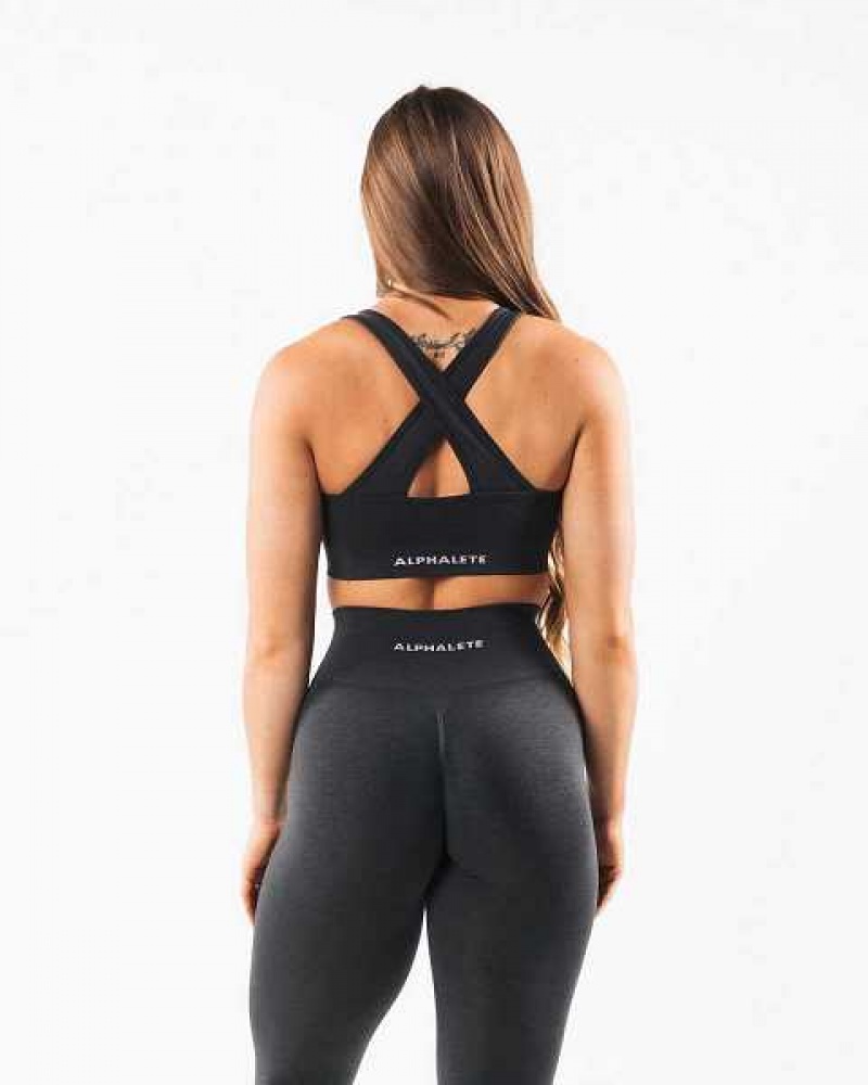 Sujetador Deportivo Alphalete Amplify Mujer Grises | Mexico-716824