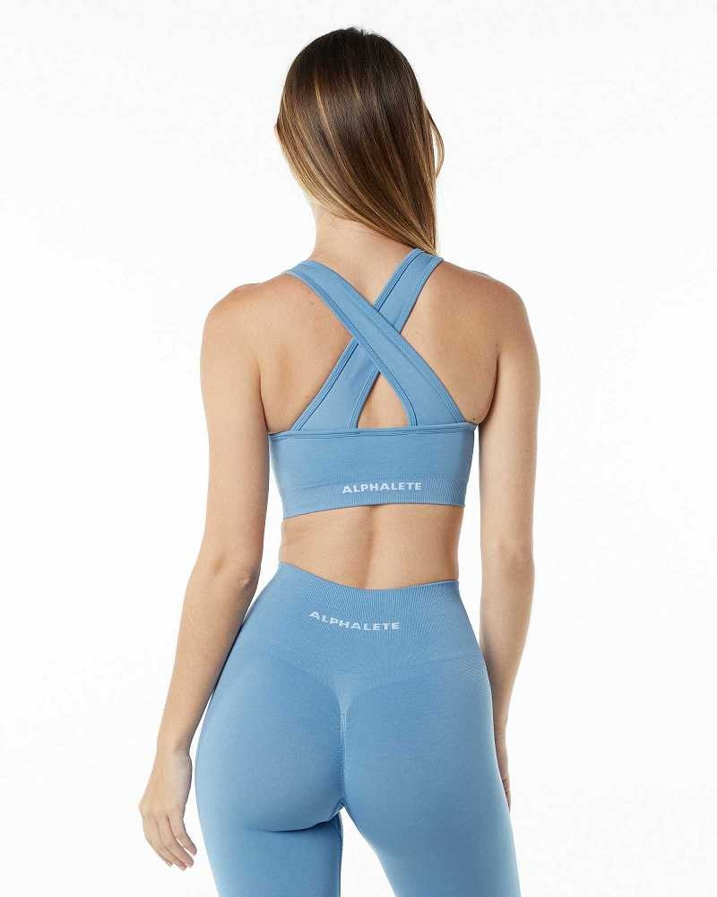 Sujetador Deportivo Alphalete Amplify Mujer Azules | Mexico-672418