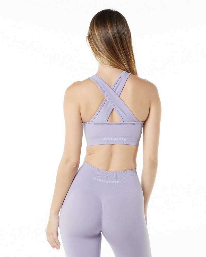 Sujetador Deportivo Alphalete Amplify Mujer Morados | Mexico-124539