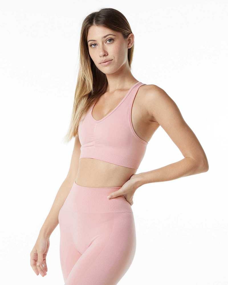 Sujetador Deportivo Alphalete Amplify Mujer Rosas | Mexico-134609