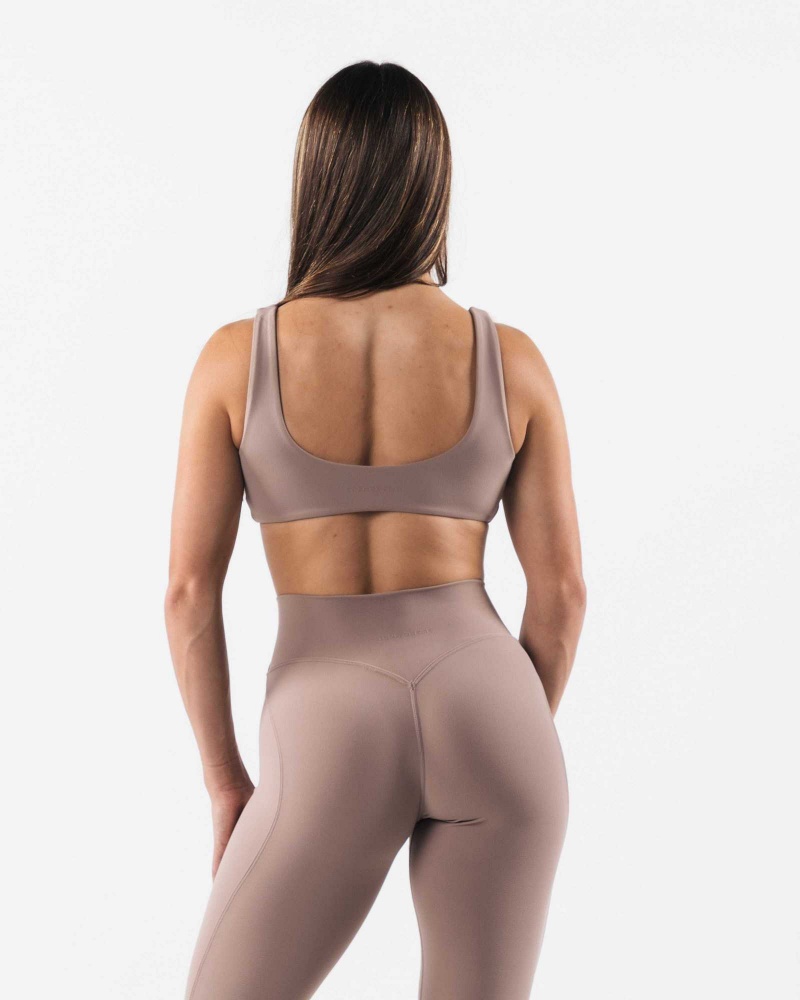 Sujetador Deportivo Alphalete Aura Sculpt Mujer Marrom | Mexico-812705