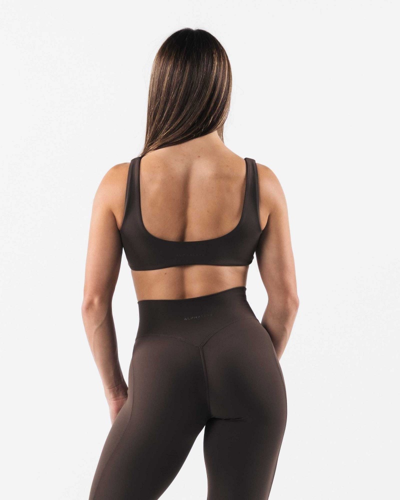 Sujetador Deportivo Alphalete Aura Sculpt Mujer Marrom | Mexico-923874