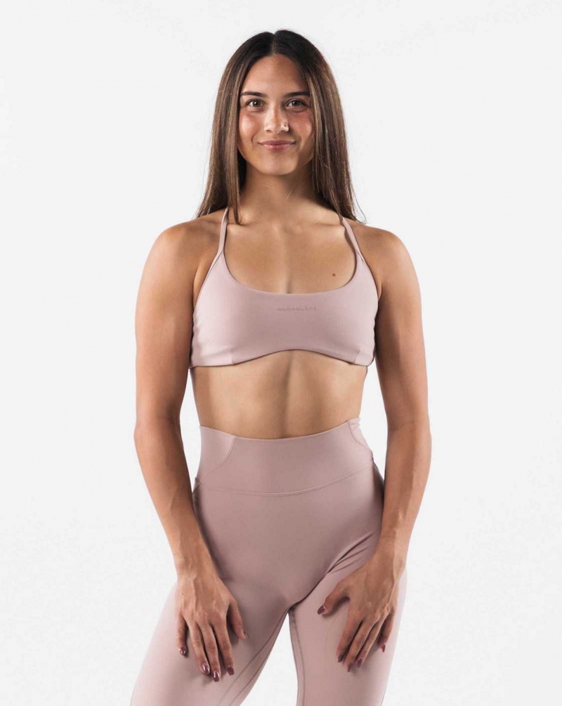 Sujetador Deportivo Alphalete Aura Tiras Mujer Marrom | Mexico-408291