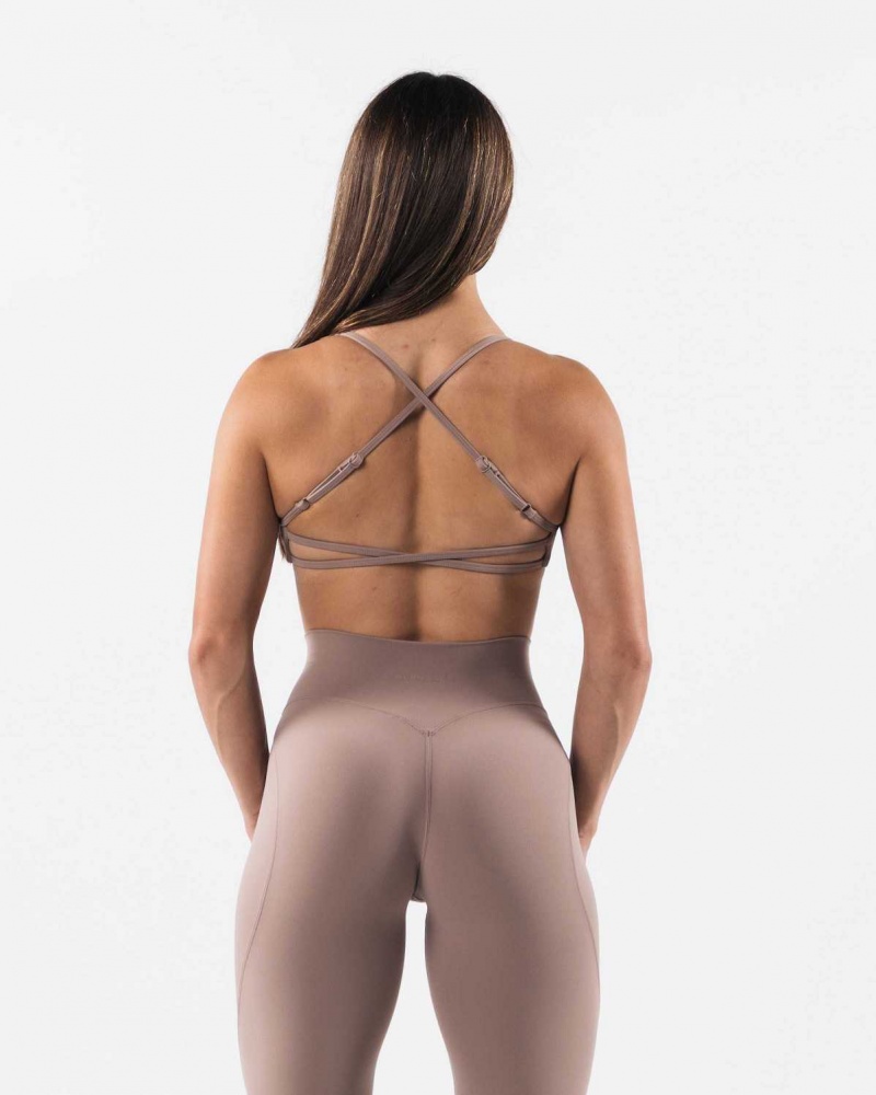 Sujetador Deportivo Alphalete Aura Tiras Mujer Marrom | Mexico-760392