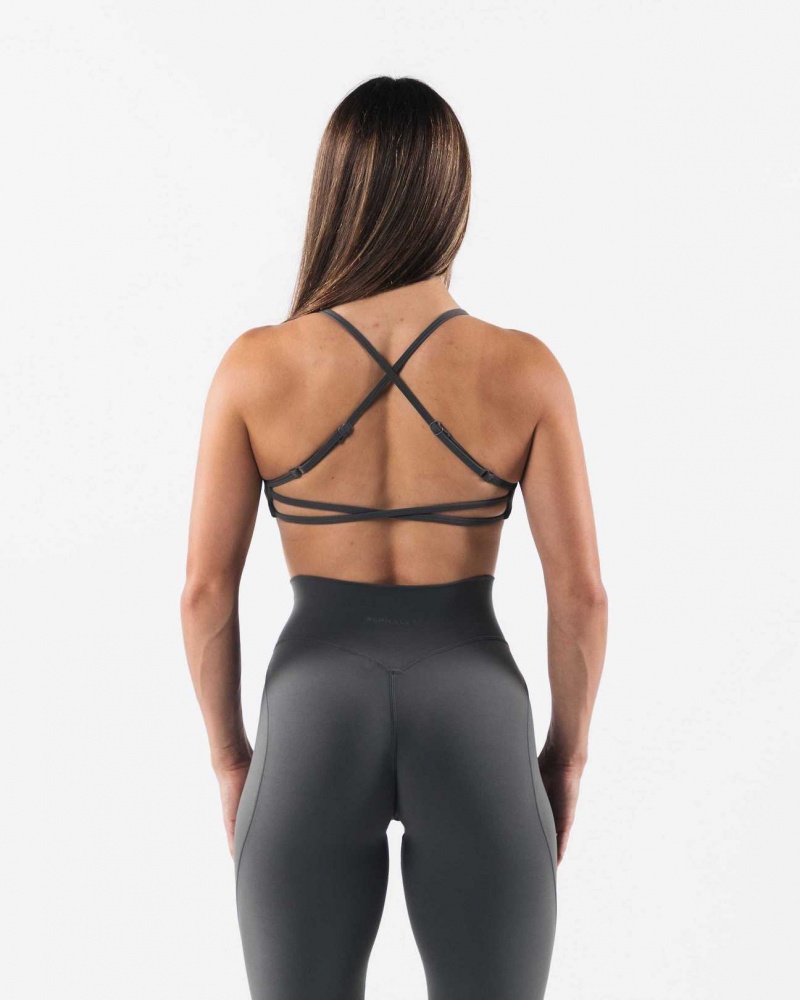 Sujetador Deportivo Alphalete Aura Tiras Mujer Grises | Mexico-781096