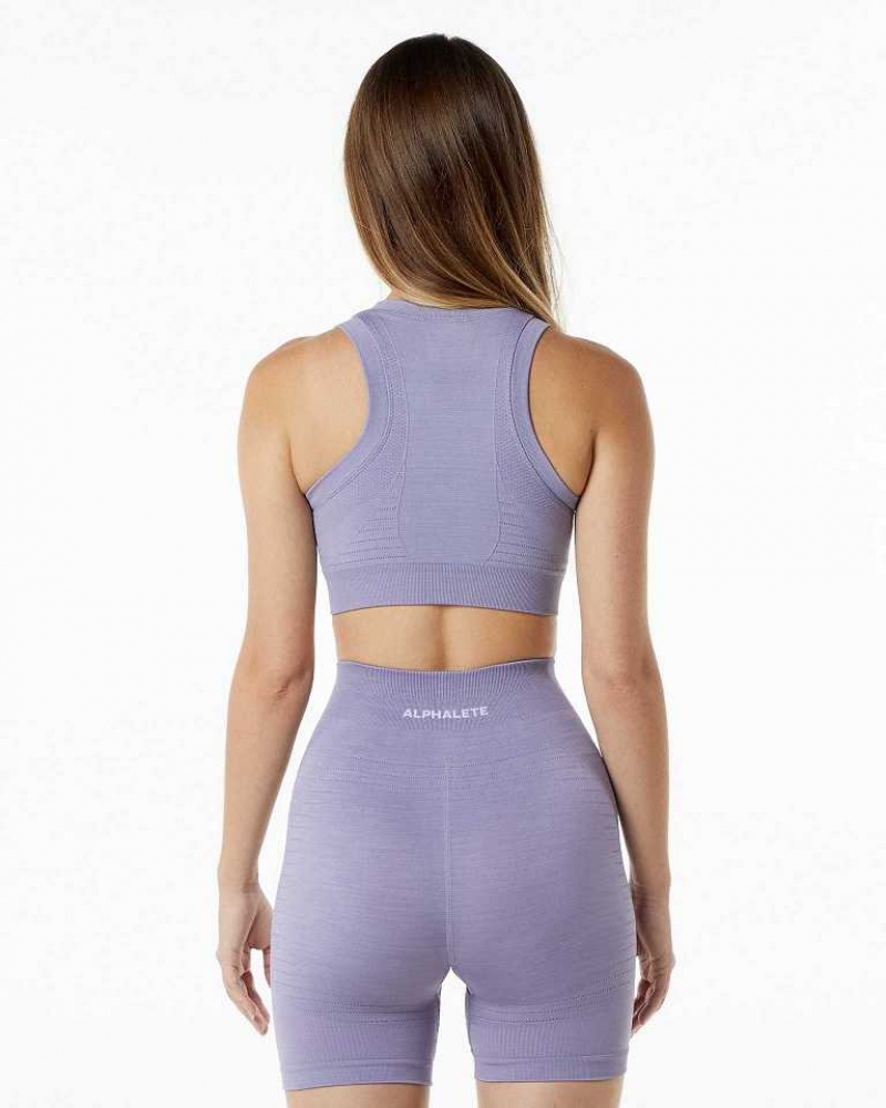 Sujetador Deportivo Alphalete Ozone Crop Mujer Lavanda | Mexico-692107