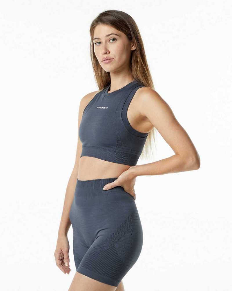 Sujetador Deportivo Alphalete Ozone Crop Mujer Grises | Mexico-125497