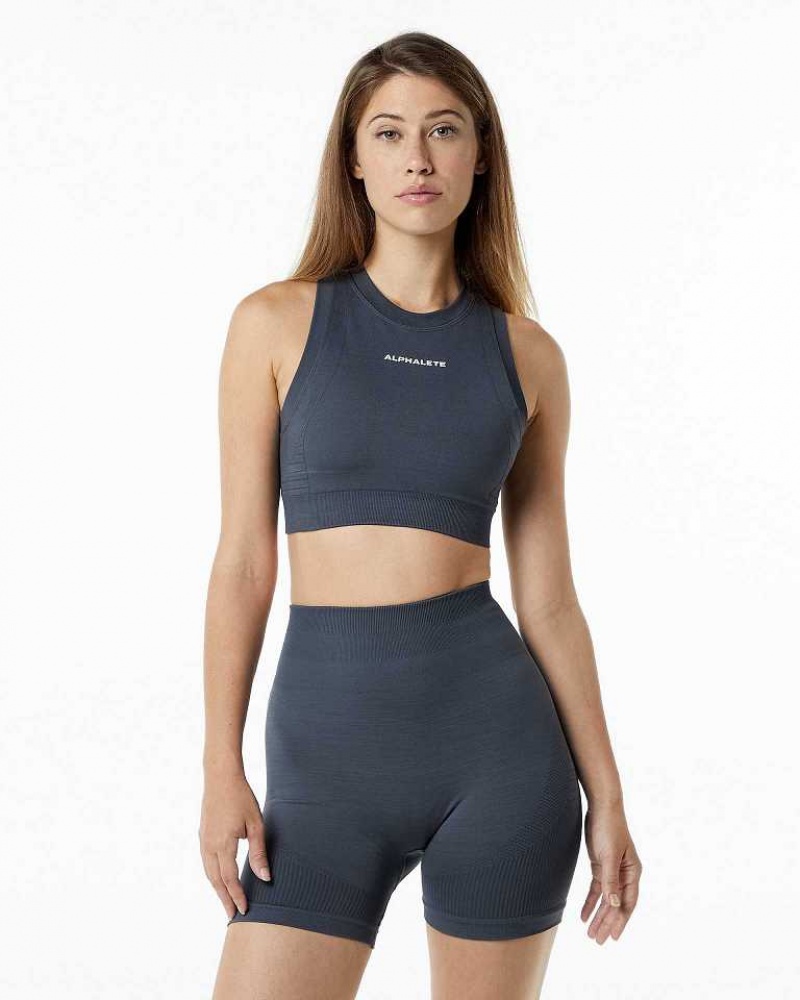 Sujetador Deportivo Alphalete Ozone Crop Mujer Grises | Mexico-125497