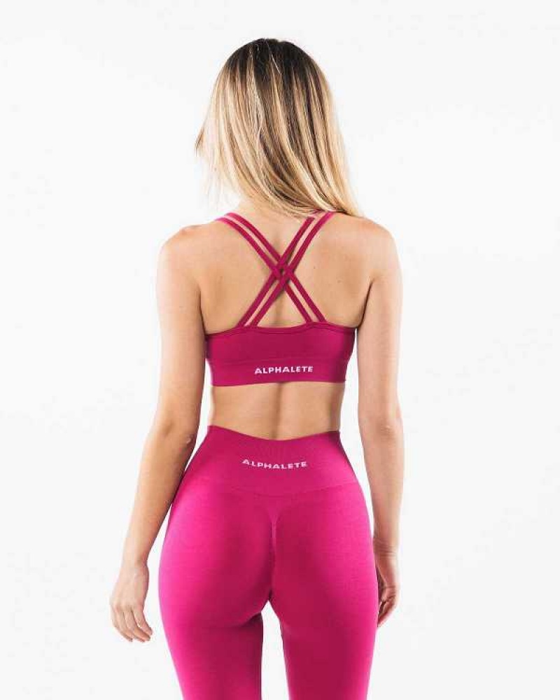 Sujetador Deportivo Alphalete Revival Mujer Rosas | Mexico-728503