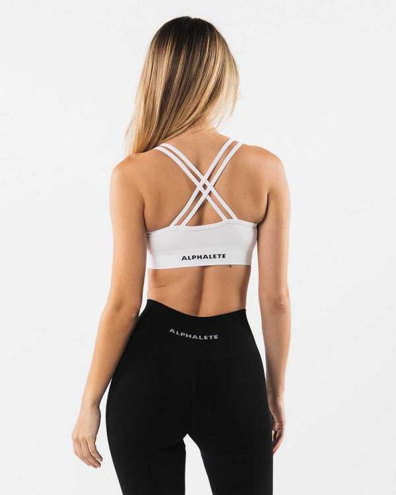 Sujetador Deportivo Alphalete Revival Mujer Blancos | Mexico-719045