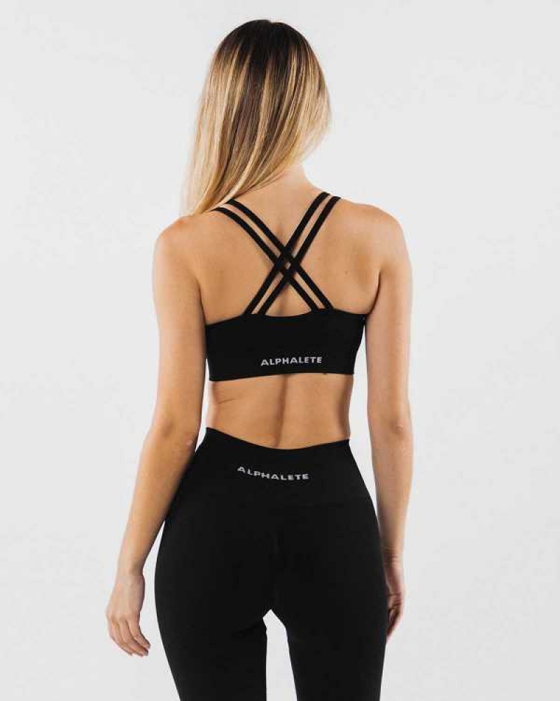 Sujetador Deportivo Alphalete Revival Mujer Negros | Mexico-890321