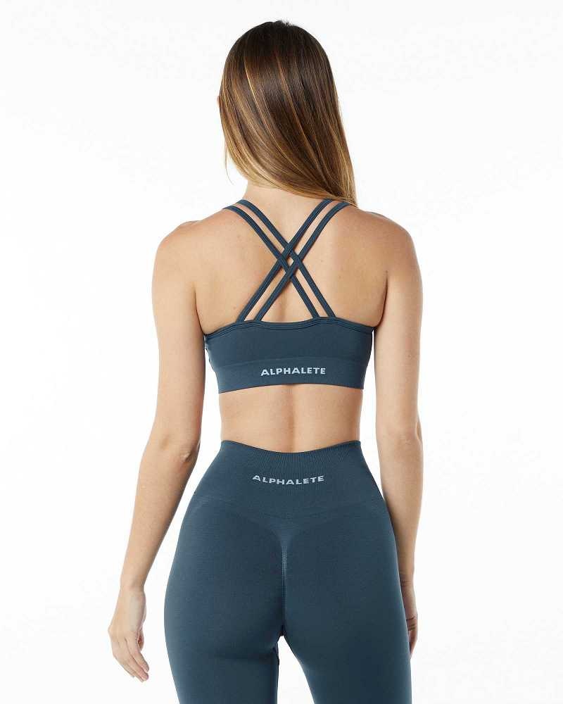 Sujetador Deportivo Alphalete Revival Mujer Azules | Mexico-379180