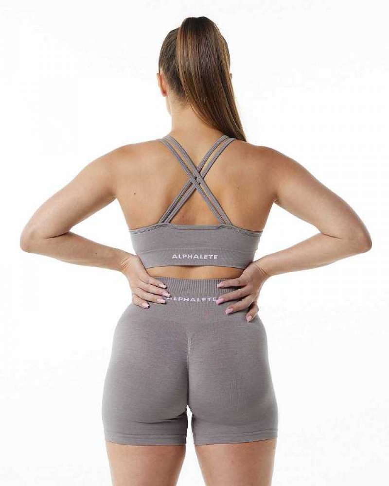 Sujetador Deportivo Alphalete Revival Mujer Grises | Mexico-605894