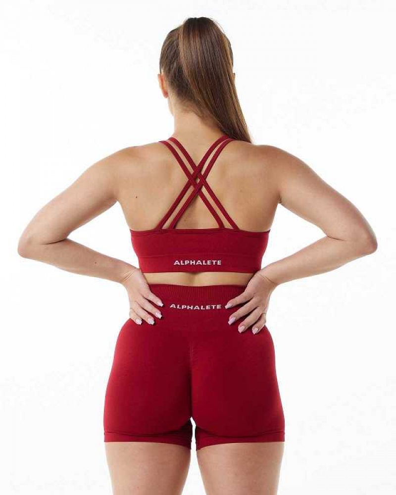 Sujetador Deportivo Alphalete Revival Mujer Rojos | Mexico-217634