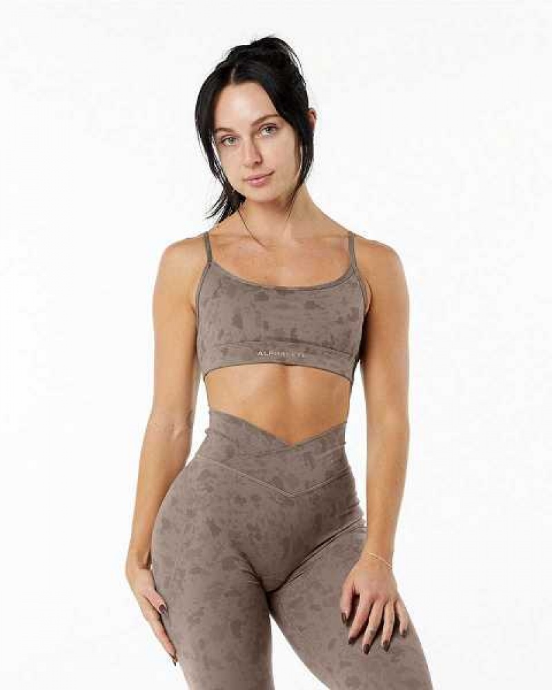 Sujetador Deportivo Alphalete Surface Limitless Mujer Marrom | Mexico-538924