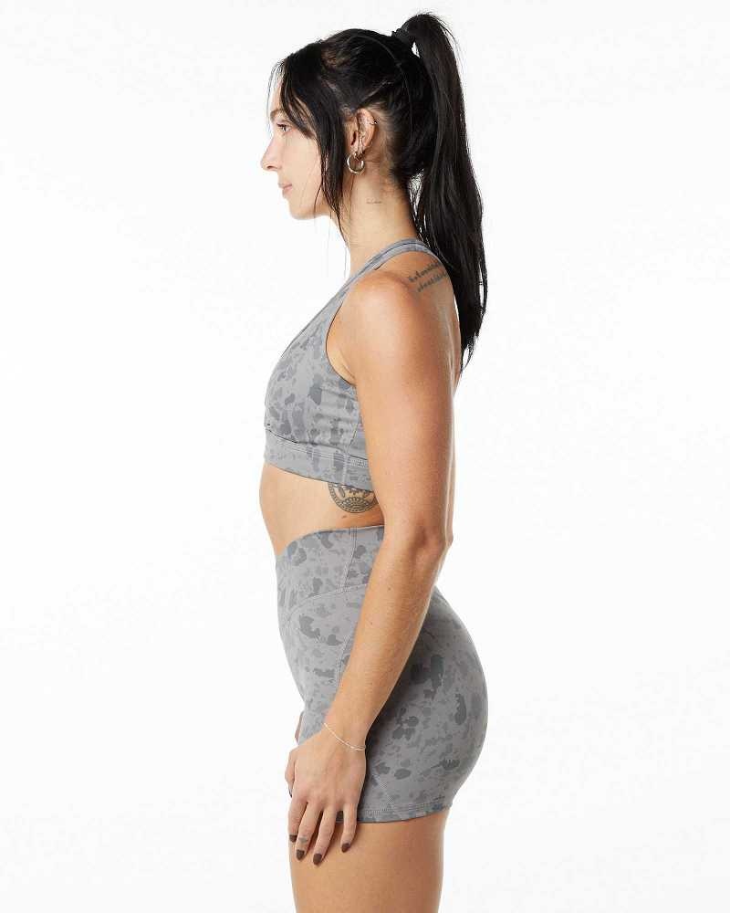 Sujetador Deportivo Alphalete Surface Wrap Mujer Grises | Mexico-604738