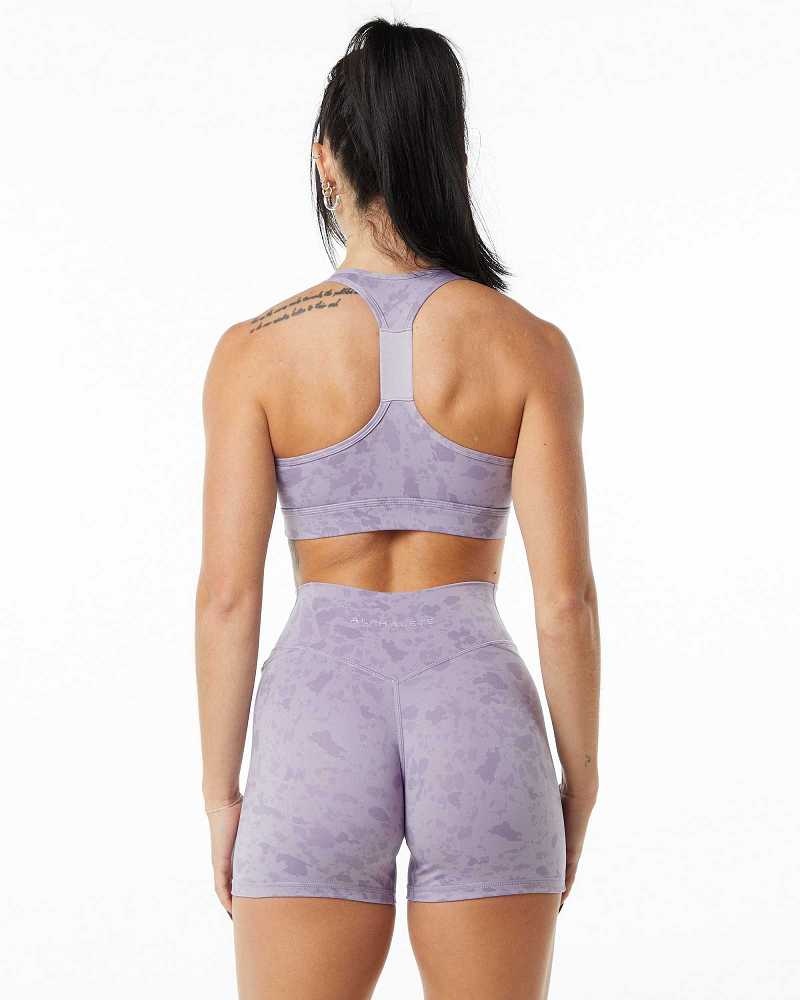 Sujetador Deportivo Alphalete Surface Wrap Mujer Morados | Mexico-761820