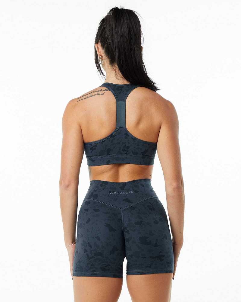 Sujetador Deportivo Alphalete Surface Wrap Mujer Azules | Mexico-920457