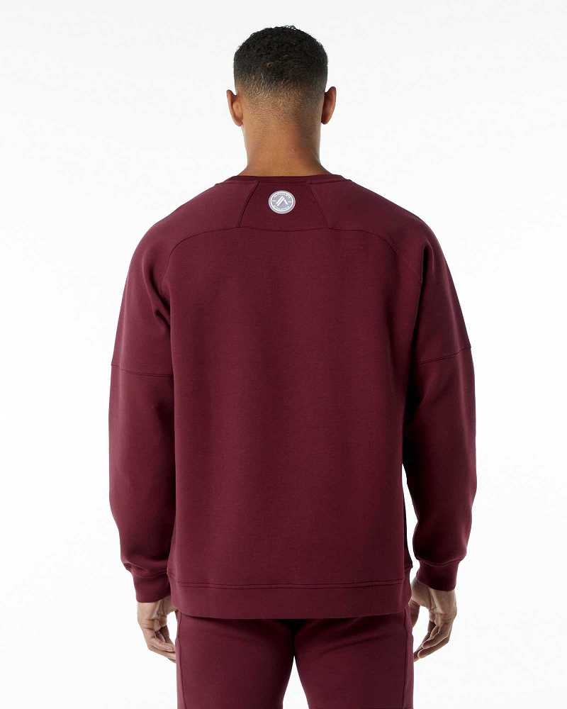 Suéter Alphalete ELMTS Crewneck Hombre Rojos | Mexico-736105