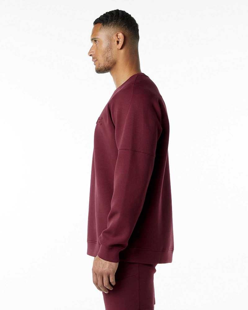 Suéter Alphalete ELMTS Crewneck Hombre Rojos | Mexico-736105