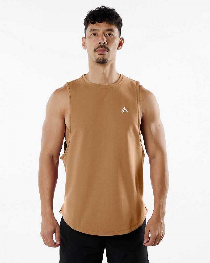 Tank Top Alphalete Dynasty Hombre Amarillos | Mexico-217639