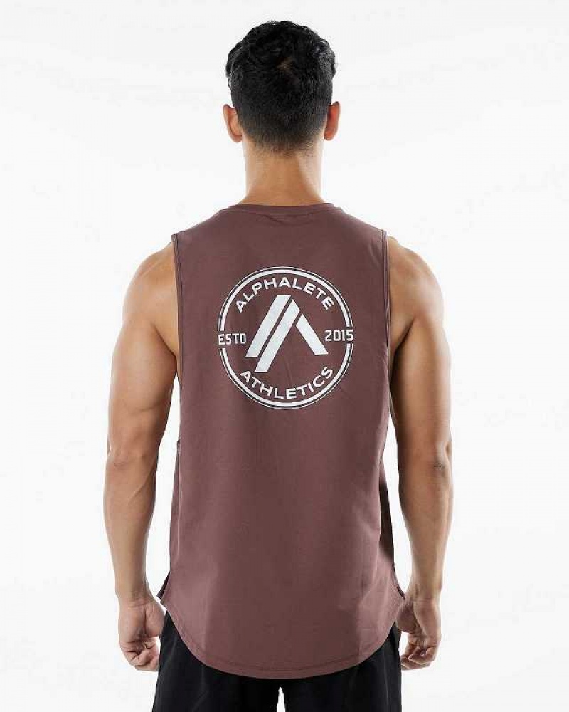 Tank Top Alphalete Dynasty Hombre Morados | Mexico-792136