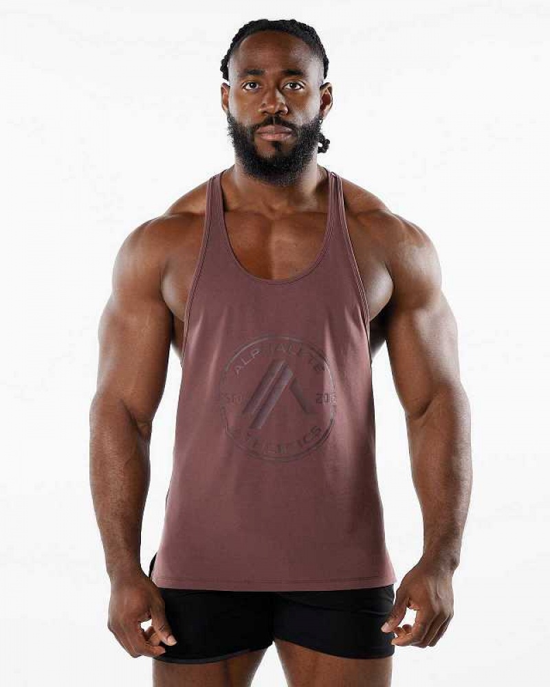 Tank Top Alphalete Dynasty Stringer Hombre Morados | Mexico-830269