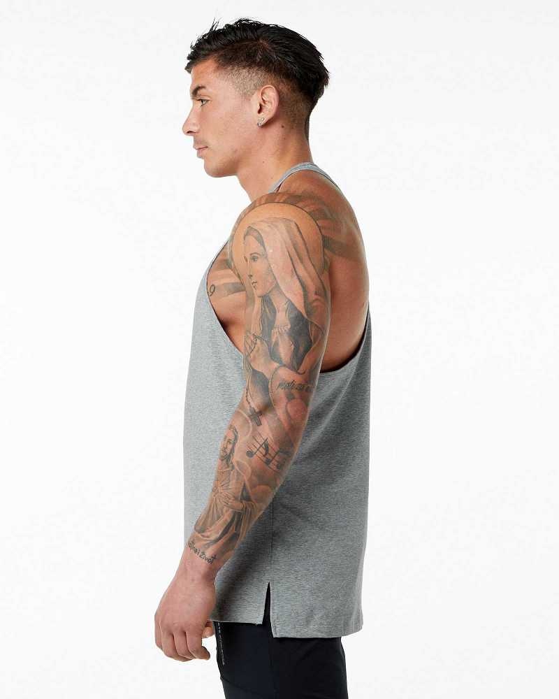 Tank Top Alphalete Emblem Stringer Hombre Grises | Mexico-218907