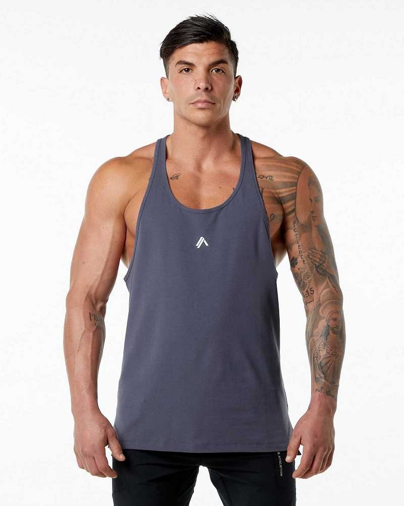 Tank Top Alphalete Emblem Stringer Hombre Morados | Mexico-498273