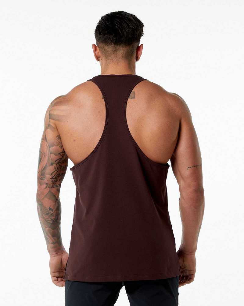 Tank Top Alphalete Emblem Stringer Hombre Rojos | Mexico-476903