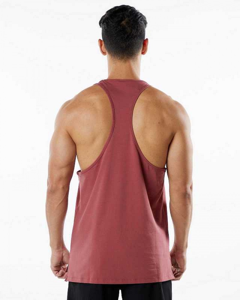 Tank Top Alphalete Emblem Stringer Hombre Rojos | Mexico-467213