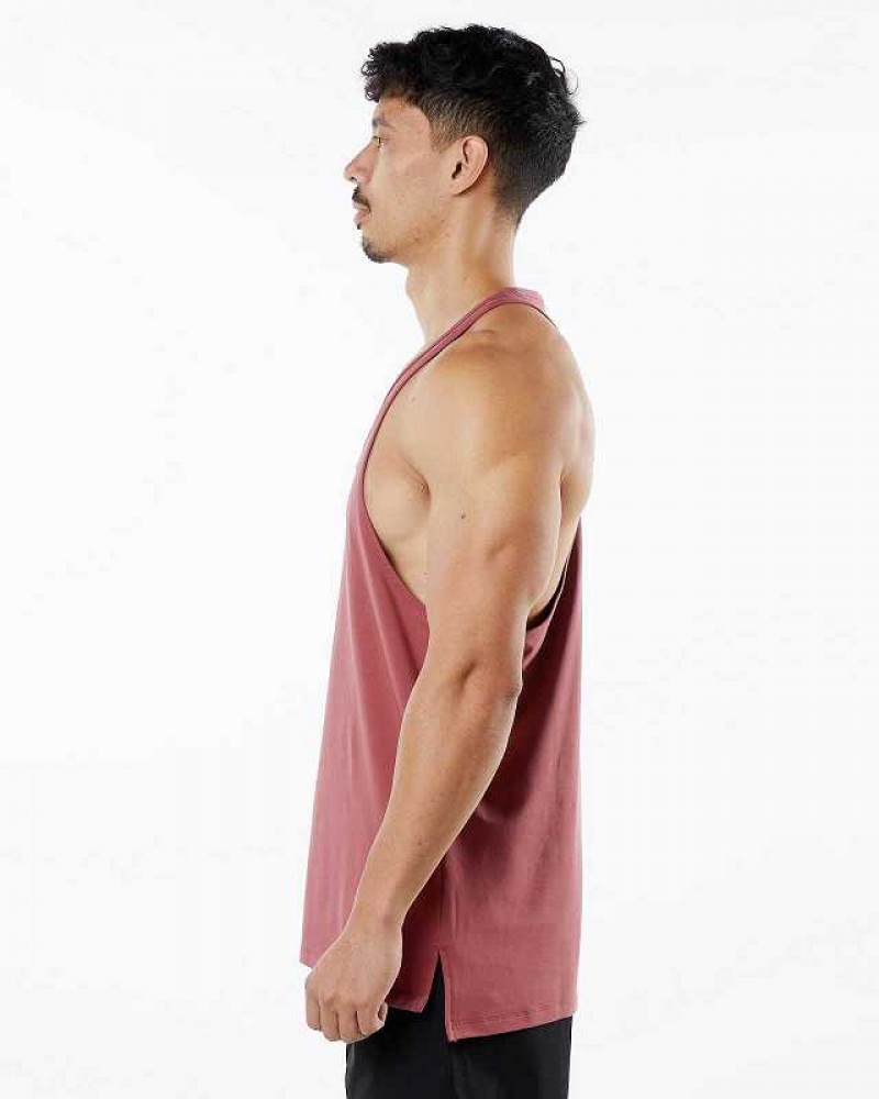 Tank Top Alphalete Emblem Stringer Hombre Rojos | Mexico-467213