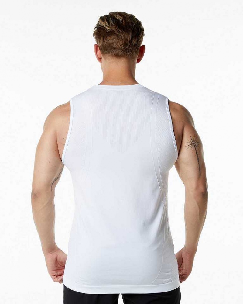 Tank Top Alphalete Ozone Hombre Blancos | Mexico-932765