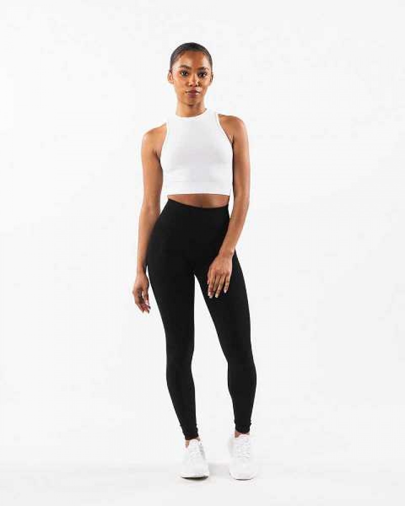 Tank Top Alphalete Stratus Crop Mujer Blancos | Mexico-907625