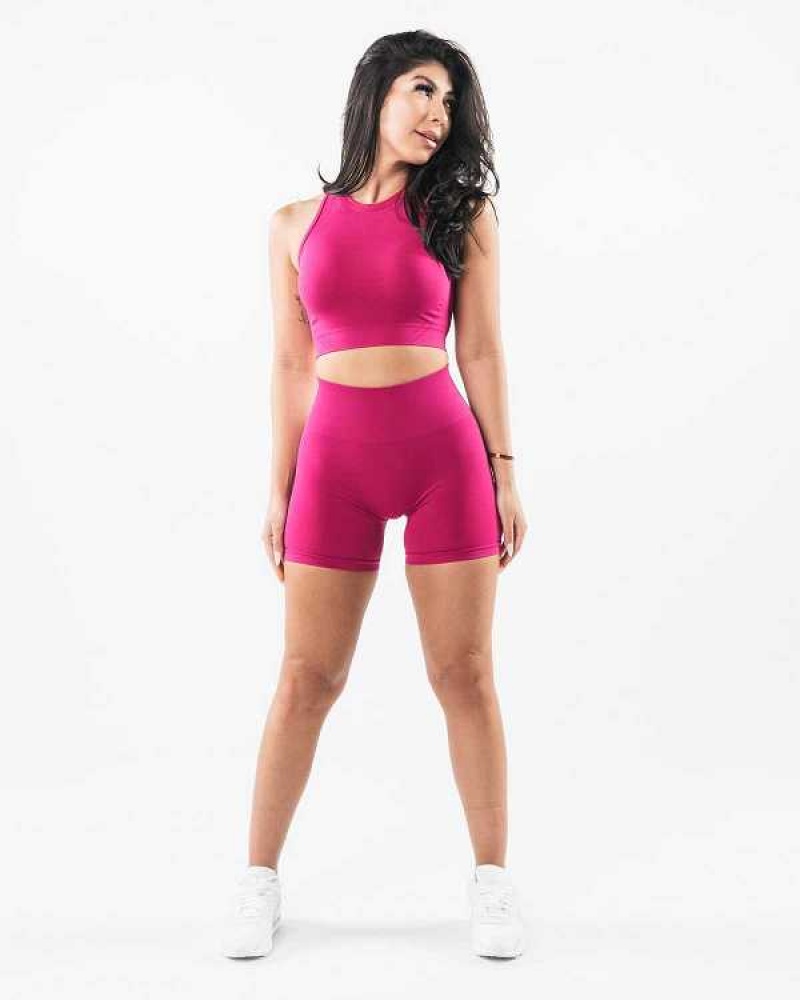 Tank Top Alphalete Stratus Crop Mujer Rosas | Mexico-309125