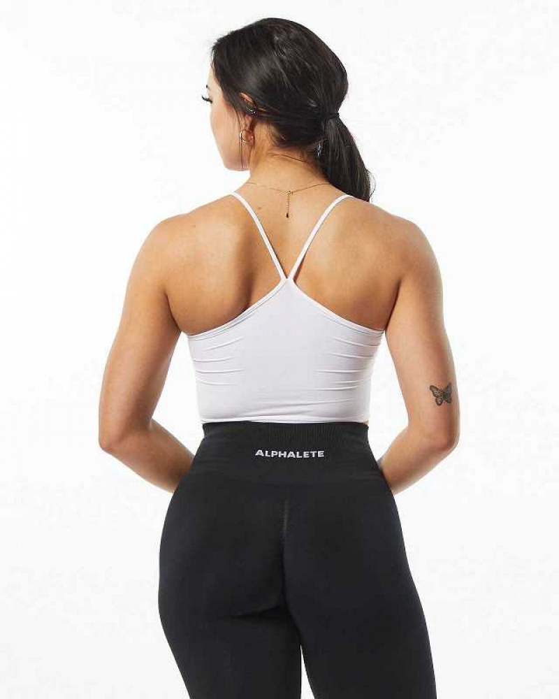 Tank Top Alphalete Ultrasoft Camisole Mujer Blancos | Mexico-876205