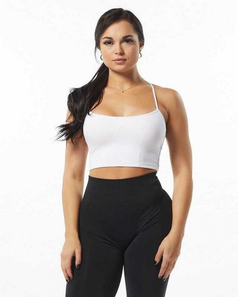 Tank Top Alphalete Ultrasoft Camisole Mujer Blancos | Mexico-876205